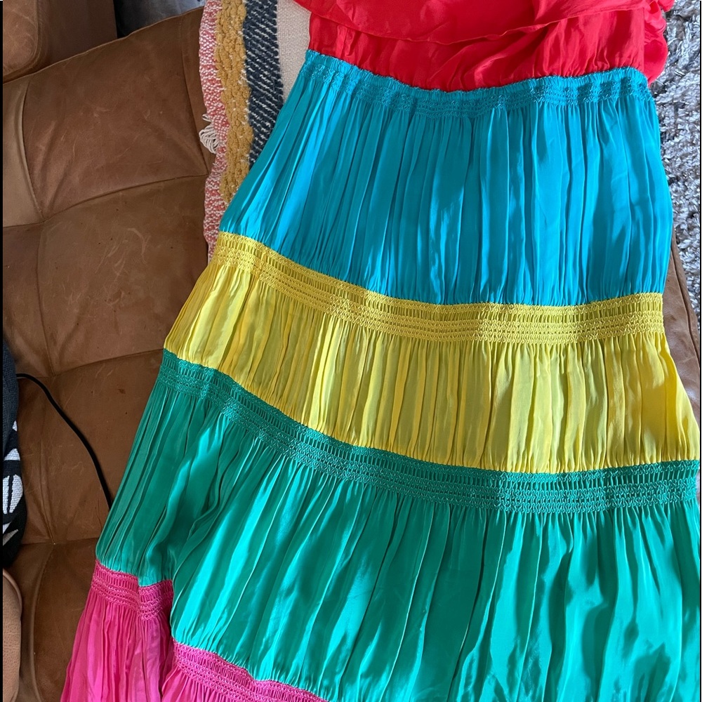 ALICE + OLIVIA off shoulder color block maxi dress - Picture 7 of 10